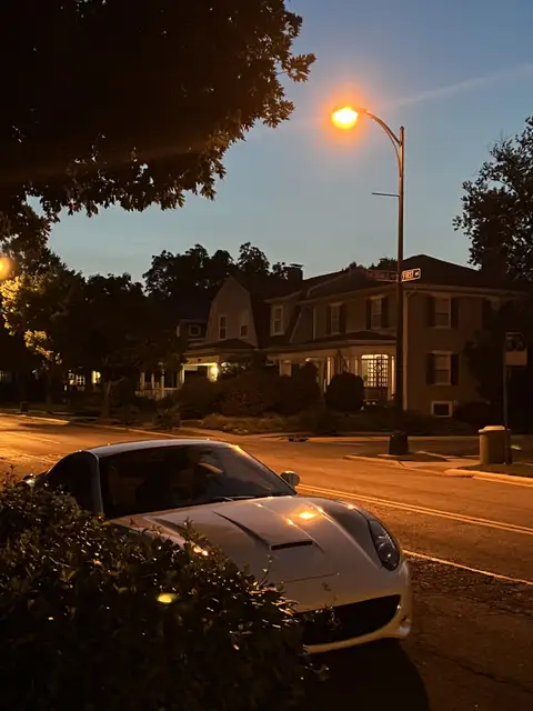 Evening glow on a sleek ride.